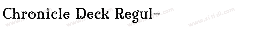 Chronicle Deck Regul字体转换